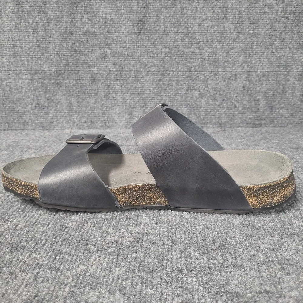 Haflinger Unisex Andrea Unlined Graphite Leather Sandals GRAPHITE EU 44/ US 11
